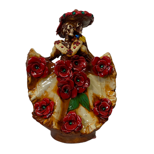 10" Catrina and Charro Sculpture