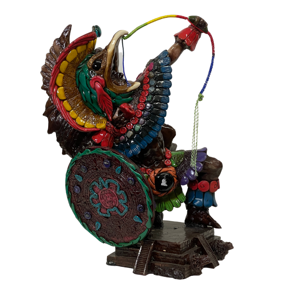 17" Aztec Arrow Warrior Sculpture