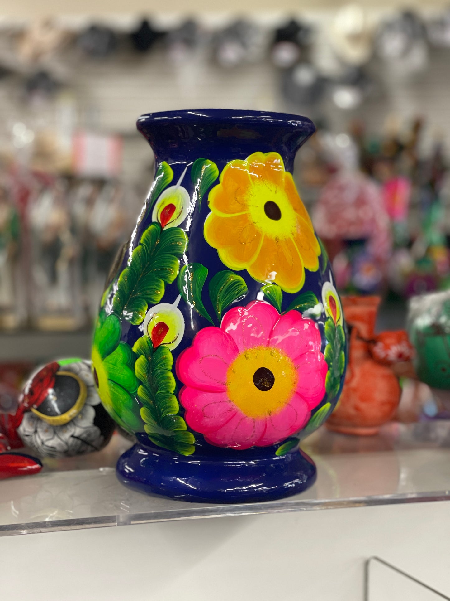 Mexican Flower Vase Short