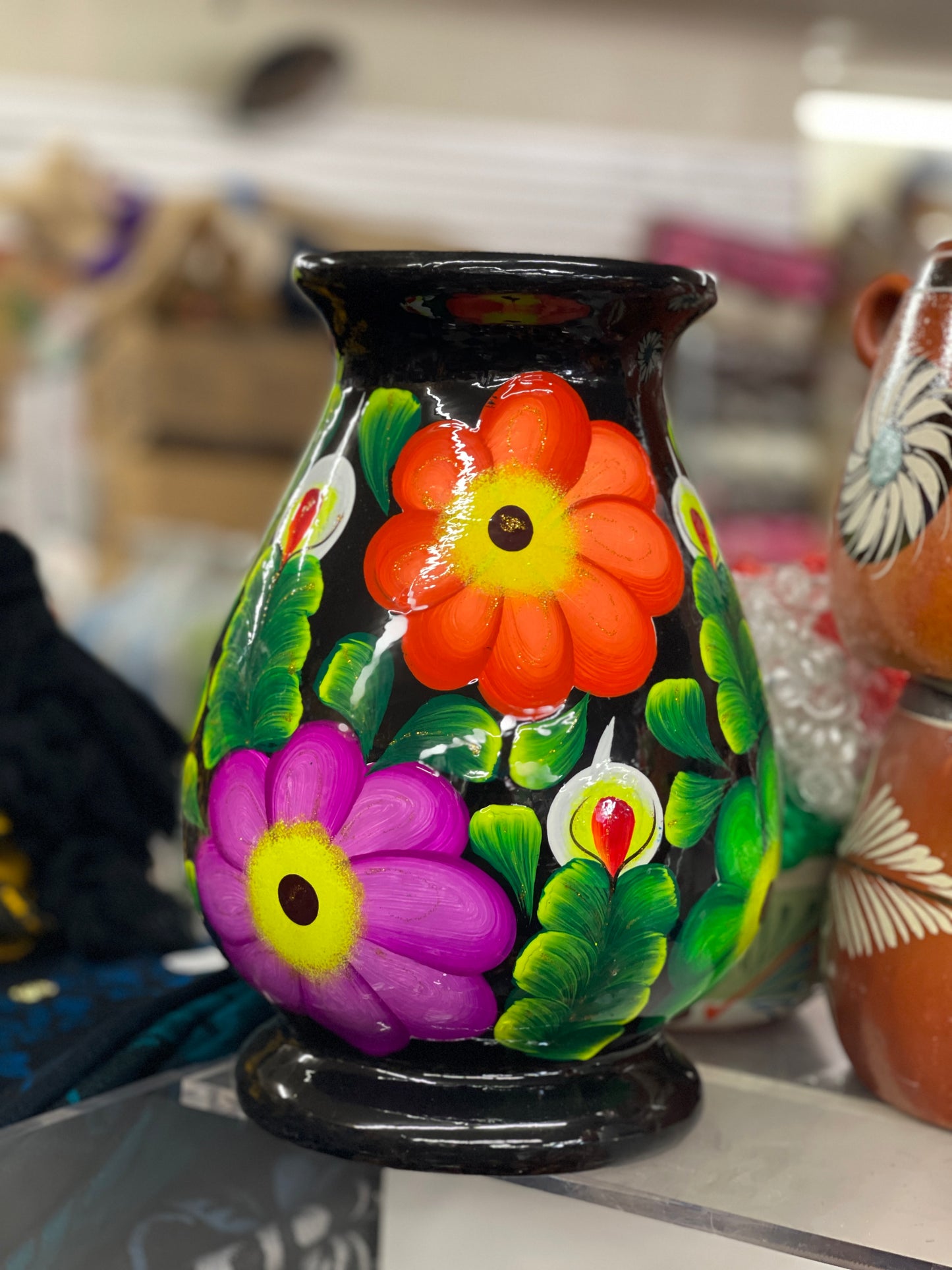 Mexican Flower Vase Short